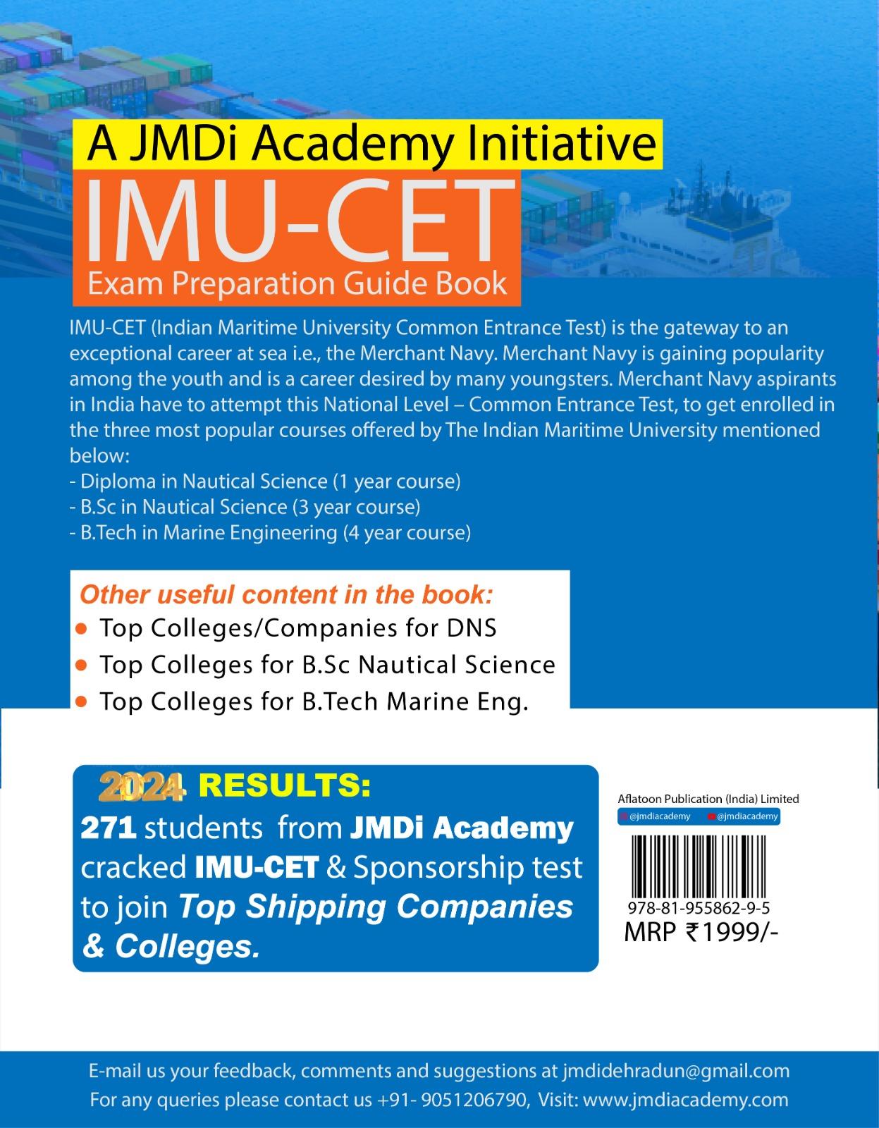 CRACK IMU-CET Entrance Exam